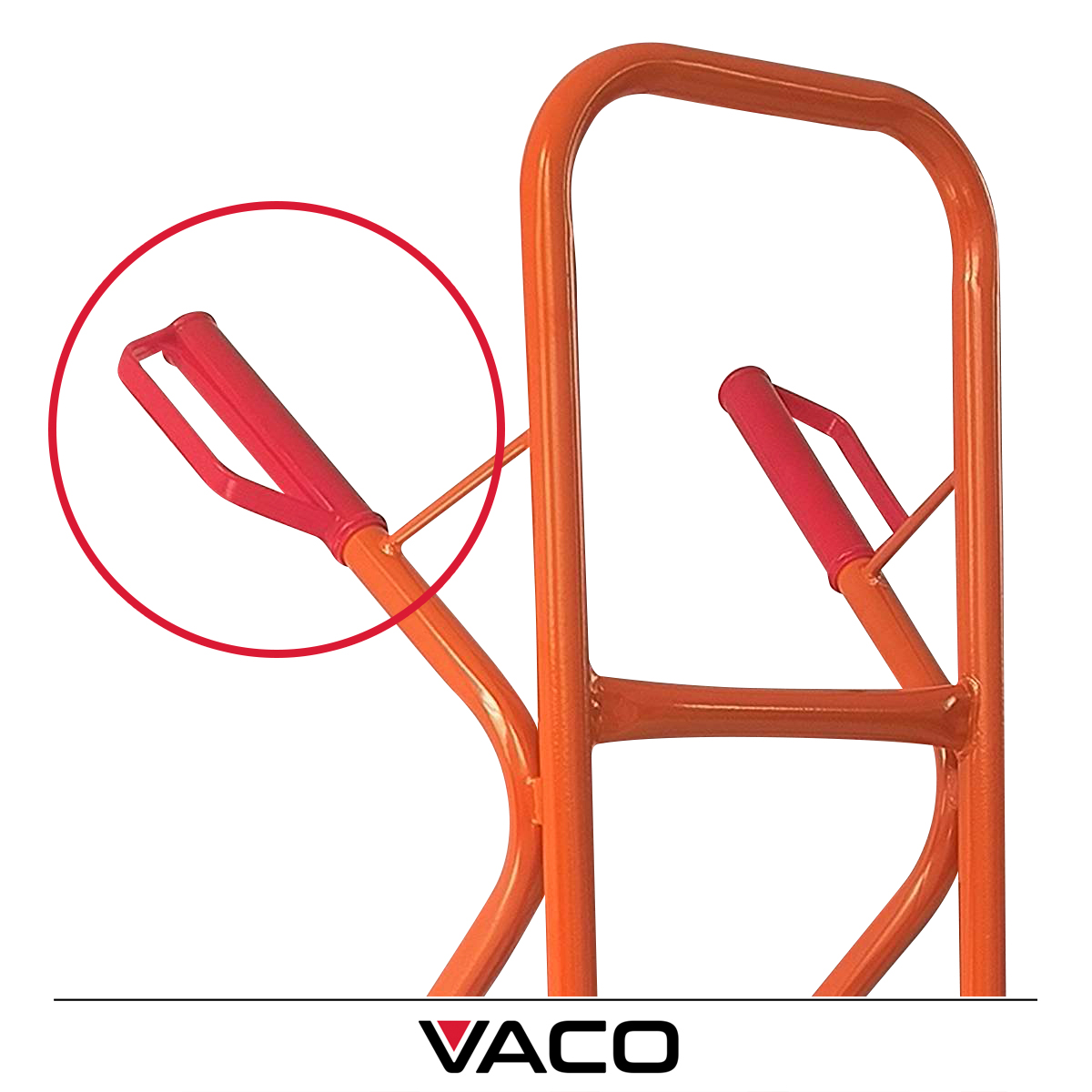 Wózek schodowy VACO 100 kg – ergonomiczne uchwyty z osłoną dłoni