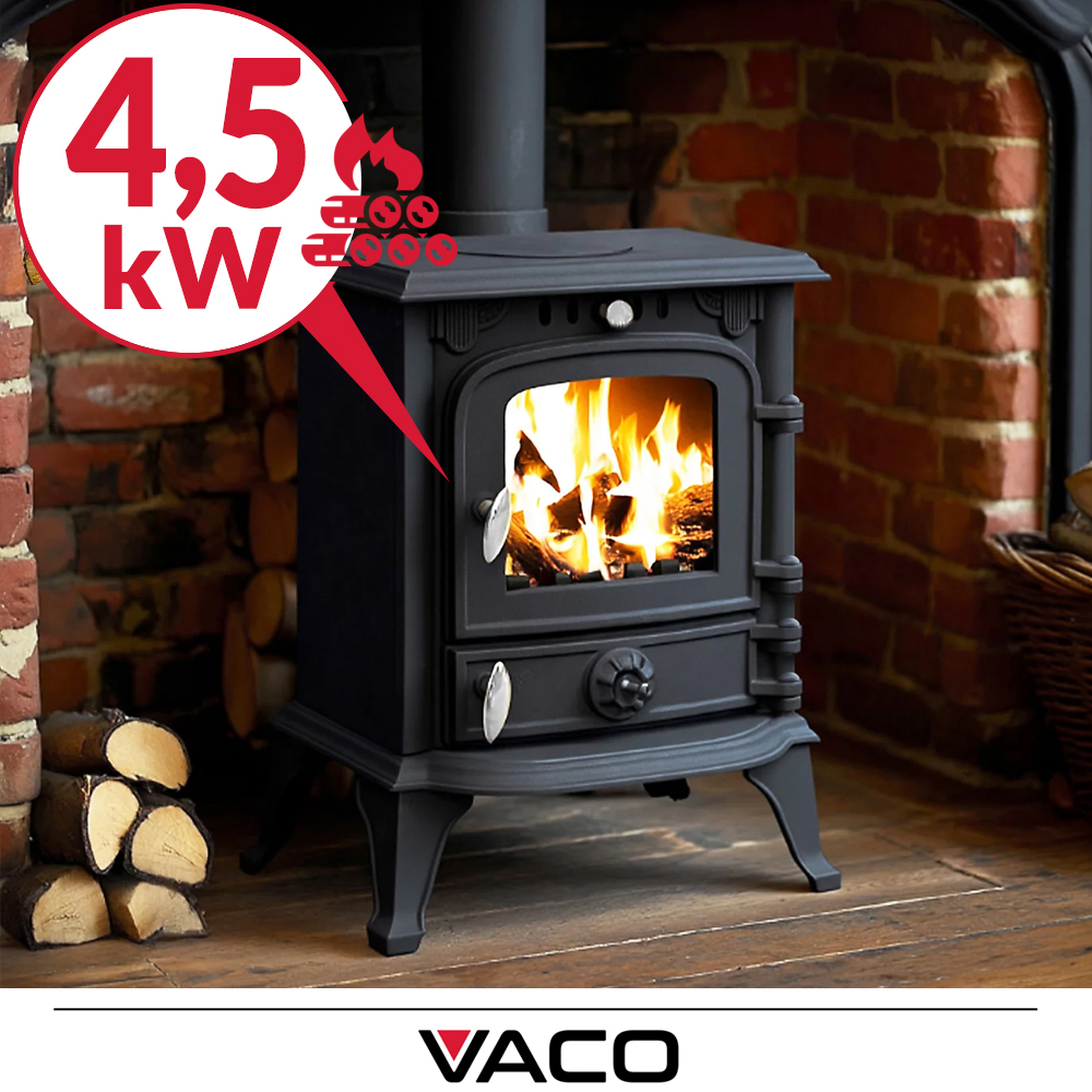 Piec żeliwny VACO 4,5 kW wolnostojący